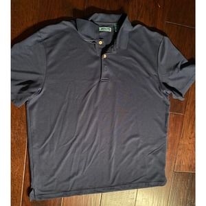 Cubavera Men's Polo Shirt Blue Short Sleeve Striped Shirt Size XXL - 2XL